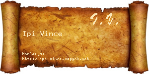 Ipi Vince névjegykártya